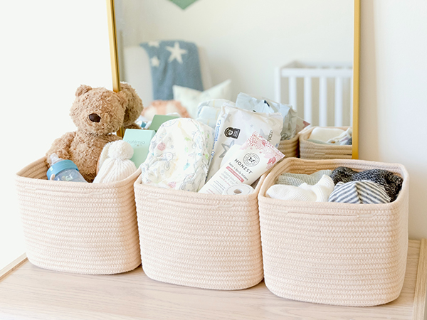 basket 9x9 storage cubes 9 inch storage bins baskets for organizing small woven nursery baby