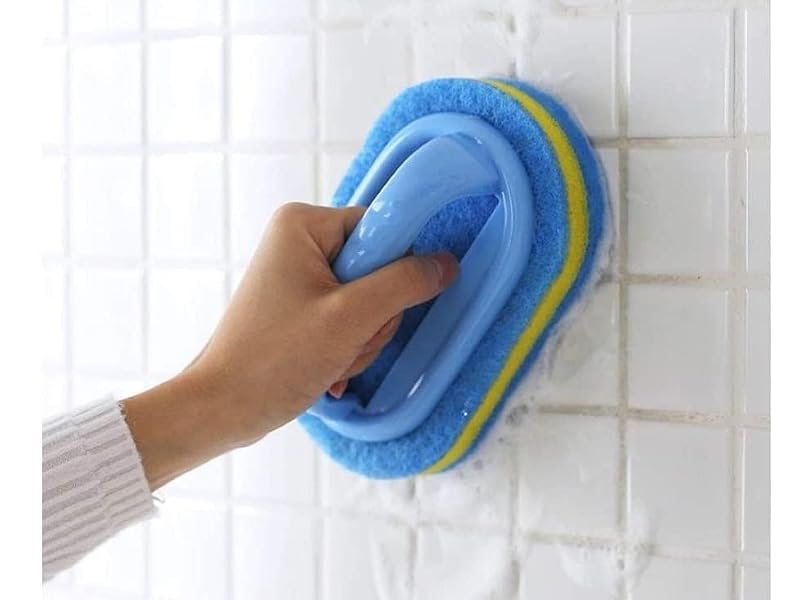 cleaning brush bathroom tiles kitchen cleaning product scrub sponge toilet cleaner scrubber grout