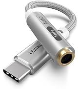 LEZIRLOA Digital to Analog Converters(DACs),USB C to 3.5mm Headphone Jack Adapter, Type C Aux Aud...
