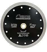 SHDIATOOL Diamond Cutting Disc 7-Inch Mesh Turbo Saw Blade Porcelain Cutter for Granite Marble Ce...