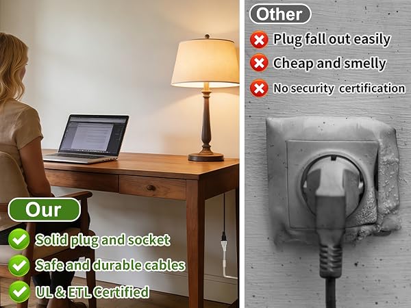 2 prong clear line cable