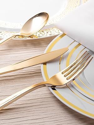 Plastic Cutlery Heavy Duty - 160 Piece Plastic Silverware - Plastic Utensils - Plastic Cutlery