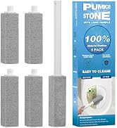 5 Packs Pumice Cleaning Stone with Extra Long Handle, Pumice Stone for Toilet Bowl Clean for Clea...