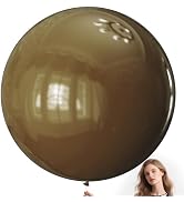 KAWKALSH Brown Balloons 9pcs 36 Inch Extra Large Big Jumbo Giant Dark Brown Boho Neutral Coffee L...