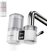 Vortopt T9-CTO Faucet Water Filter for Kitchen Sink, with Smart LED Display | White Activated Car...
