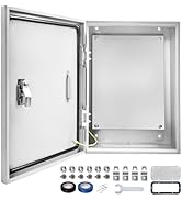 Outdoor Electrical Box 24 x 16 x 10''D NEMA 4X Enclosure Steel Box, Waterproof & Dustproof Outdoo...