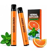 Herbal Diffuser Pen 2 Pack, Orange & Mint Non-Electric Personal Aroma Stick | For Adult Daily Use...