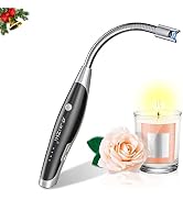 Candle Lighter, AT-Mizhi Electric Lighter Rechargeable Long Lighter, USB Lighter Plasma Arc with ...