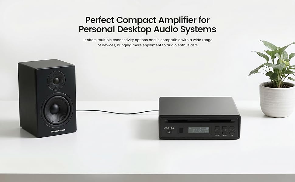 Hi-Fi desktop audio player with Bluetooth 5.0 and lossless playback.