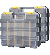 MIXPOWER 2 Pieces 34-Compartment Double Sided Organizer with Impact Resistant Polymer and Customi...