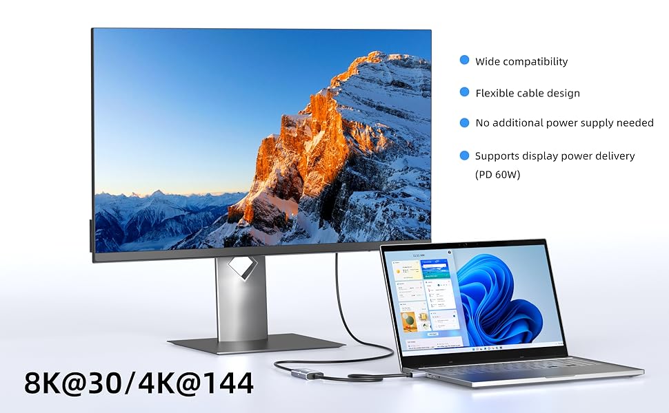 4K@144Hz HDMI Male to Type-C Female