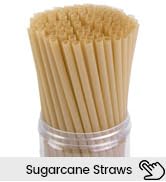 HANSGO Sugarcane Straws, 200PCS Drink Straws Disposable for Hot Cold Drinks, Coffee, Cocktail, Ju...