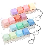 Keyboard Clicker Fidget, 4PCS Keyboard Fidget Toy Silent Clicker Fidget Keychain Clicky Keyboard ...