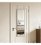 Ruomeng 48x14 Inch Full Length Door Hanging Mirror, Rectangle Full Body Mirror Over The Door, Wal...