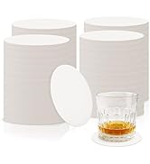 400 Pcs Disposable Paper Coasters(1MM), 4 Inch Round White Cardboard Coasters for DIY Crafts Arts...