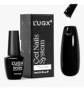 L'UGX Diamond Gel Top Coat – No Wipe Clear Top Coat Gel Nail Polish, UV Gel Top Coat for 30+ Days...