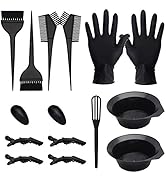 CREATESTAR 15 Pcs Hair Dye Coloring Kit, Hair Coloring Dyeing Bleaching DIY Salon Tool, Hair Tint...