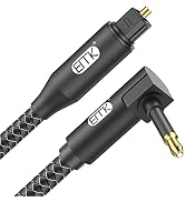 EMK 90 Degree Mini Toslink Cable Right Angle 3.5mm Mini Toslink Optical Cable Digital Audio Cable...