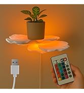 Layered Mushroom Shelf LED Lamp - 15 Color USB Shelf Light - Organic Garden Decor for Living Room...