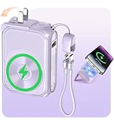 SEANCHEER P05 Portable Charger, Magnetic Power Bank, Small PowerBank, Battery Pack10000mAh Travel...