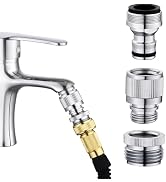 Ceaeso Kitchen Sink Faucet Quick Connector, Sink Faucet to Garden Hose Adapter, Dishwasher/Washer...