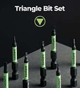 toolant Triangle Screwdriver Set,S2 Steel Triangle Bit Set(2" long Magnetic Heads),1/4 Hex-Shank ...
