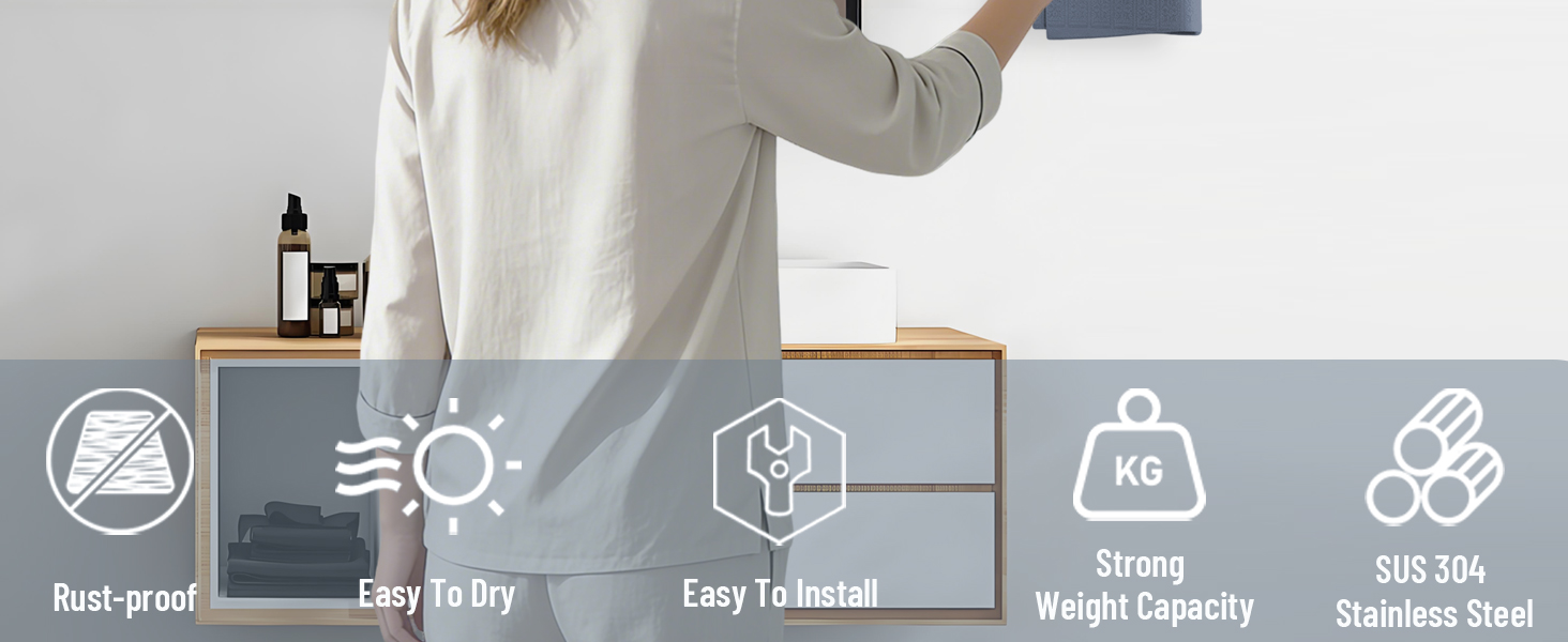 adhesive towel bar