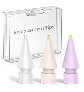 Delidigi 3 Pack Replacement Tips Compatible with Apple Pencil Pro/2nd Generation/1st Gen/USB C, W...