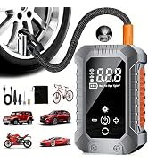 Cordless Tire Inflator Portable Air Compressor - 3600mAh Rechargeable Car Tire Pump with Digital ...