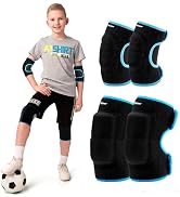 YEEKORO Knee Pads Elbow Pads Set for Kids, Youth Adjustable Knee Elbow Pads Protective Sets with ...