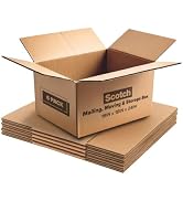 Scotch Moving and Storage Box, 18 in x 18 in x 24 in, 6-Pack | 8028-MOV-LGFB, (45.7 cm x 45.7 cm ...