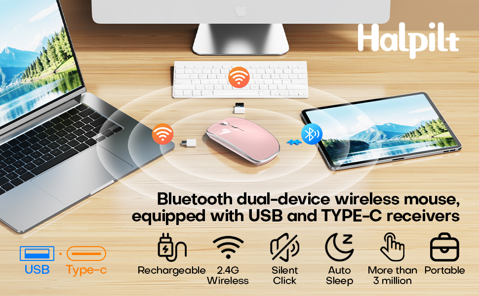 Bluetooth dual-device Wireless mouse