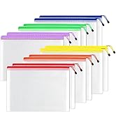 SUNEE 12pcs Mesh Zipper Pouch 11x16, Large Storage Bags for Board Game & Puzzle Organizing, Reusa...