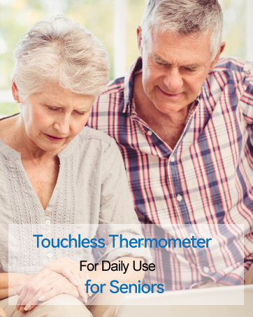 Touchless thermometer for elderly