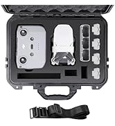 PONYRC Professional Mini 4K Hard Case, IP67 Waterproof Travel Shoulder Bag Compatible with DJI Mi...