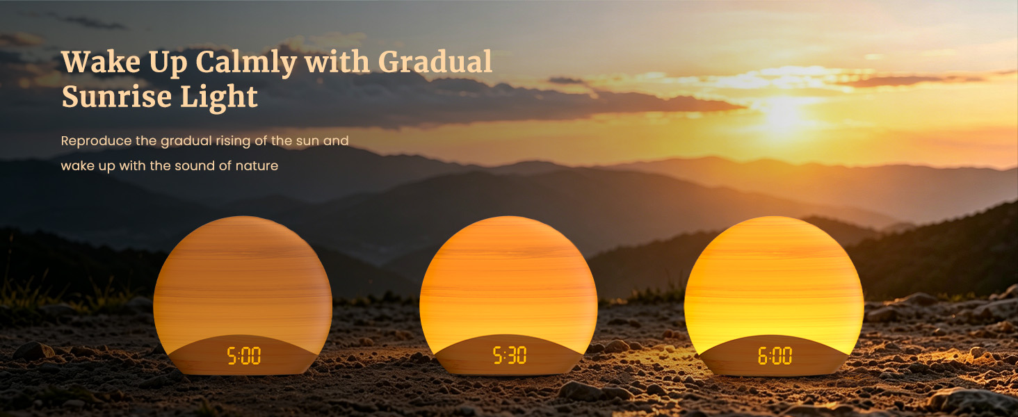 Wake Up Calmly with Gradual Sunrise Light