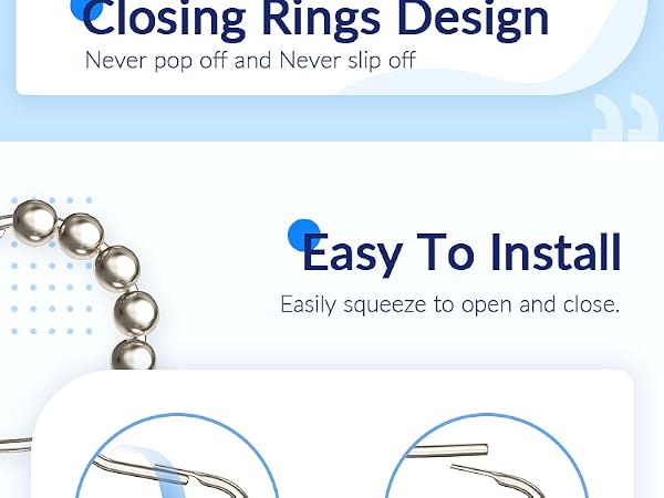 Amazer Shower Curtain Rings