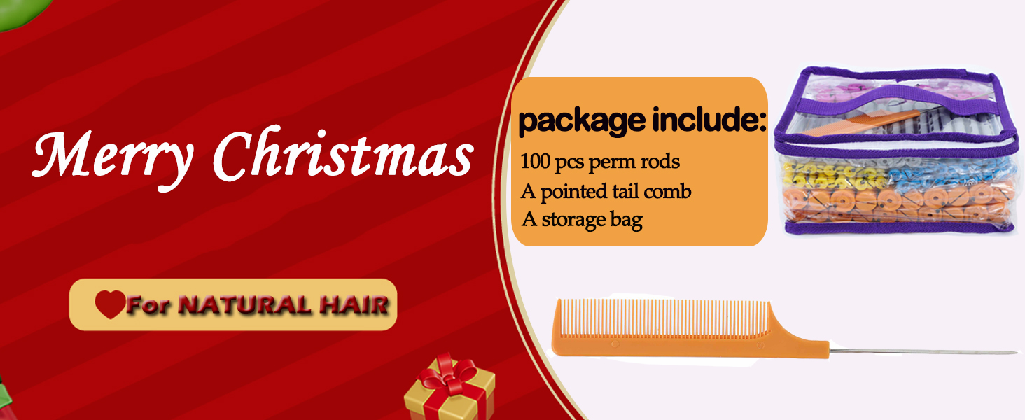 100pcs Perm Rods Set for Natural Hair Perms Rods for Women Hair DIY Hairdressing Tools
