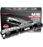 PowerTac M5-G3 2030 Lumens Rechargeable Tactical Flashlight, 330M Throw with Magnetic Charging an...
