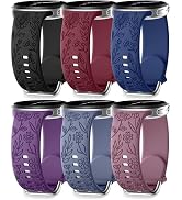 SNBLK Floral Engraved Bands Compatible with Samsung Galaxy Watch 8 Band 40mm 44mm/Galaxy Watch 8 ...