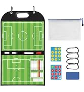 HIGHRAZON Magnetic Coaching Board – Foldable Dugout Display with Carry Handle, Leather-Covered Do...