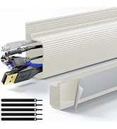 Delamu 2 Pack Under Desk Cable Management, Safe Tidy Cable Management Under Desks for Home Office...