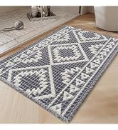 PADOOR-Waffle Bath Mat-Super Absorbent Bath Mats for Bathroom, Machine Washable Non Slip Bathroom...