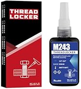 Threadlocker M243 Medium Strength Gap Sealants 50ml Bottle Blue for Sealing Metal Bolts Nuts and ...