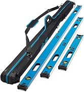OX Level Set with Case - Includes 24, 48 & 72 Inch Levels for Construction | 2 foot, 4 foot, and ...