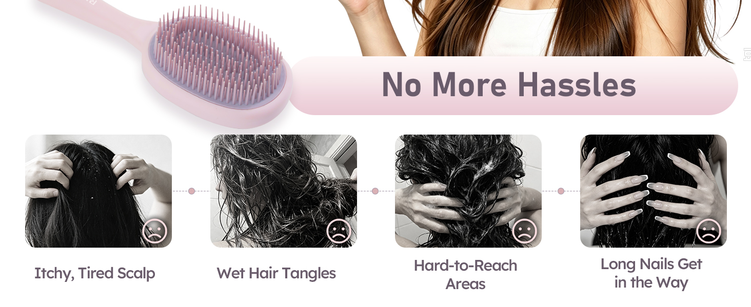 scalp brush for dandruff removal