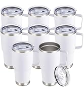 Cool Yoleb 30 oz Tumbler with Handle and Lid, Stainless Steel Tumblers Bulk Double Wall Vacuum In...