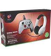 PDP Radial White Bundle Pack: REMATCH Advanced Wired Controller & AIRLITE Wired Headset - Xbox Se...