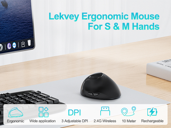 Lekvey Ergonomic Mouse for Small Hands