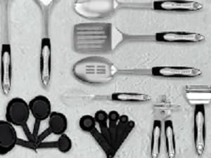 stainless steel & silicone non - stick materials utensil set that meets all your cooking needs